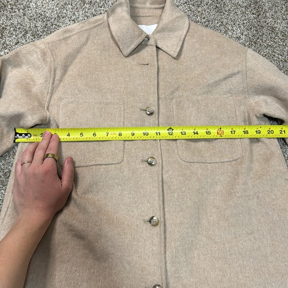 MADEWELL Women's Double-Faced Long Shirt-Jacket Size XS In Maple Oatmeal… - Picture 11 of 13
